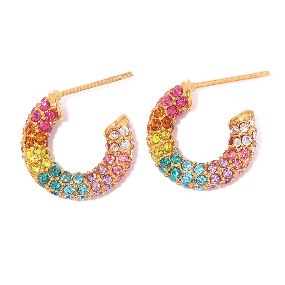 NORA- SHORT DROP EARRINGS- MULTICOLOUR. MI AMORE HOUSE OF STYLES