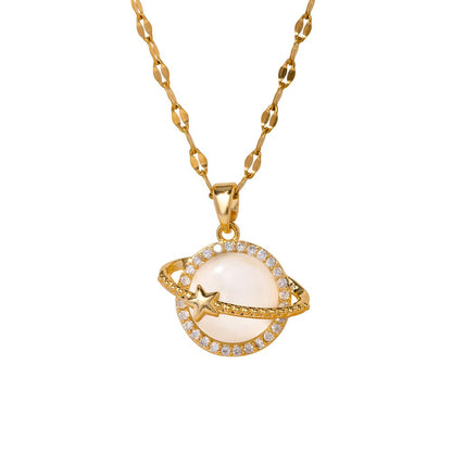 EMMA- PLANET NECKLACE- GOLD BY MI AMORE HOUSE OF STYLES